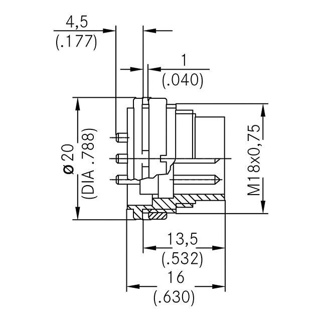 T 3637 100 Amphenol Tuchel Industrial  Assemblages de connecteurs circulaires